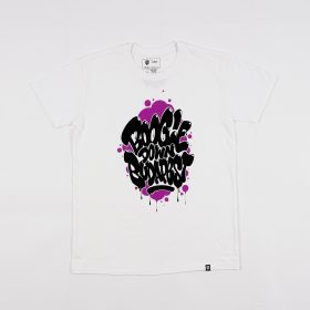 Boogie Down Budapest tshirt - white/purple - xl
